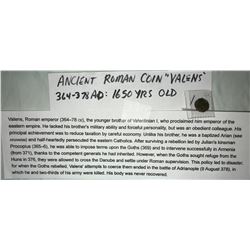 1650 YEAR OLD ROMAN VALENS COIN