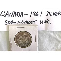 GR OF 7, 1940 - 1966 CDN 50 CENT PIECES