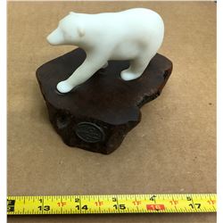 SIGNED NATIVE SOAPSTONE ART - POLAR BEAR