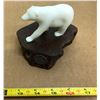 Image 1 : SIGNED NATIVE SOAPSTONE ART - POLAR BEAR