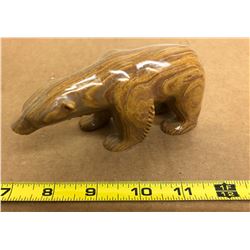 SIGNED NATIVE SOAPSTONE ART - BEAR