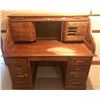 Image 1 : QUALITY OAK ROLL TOP DESK