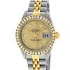 Image 2 : Rolex Ladies Quickset 2 Tone Champagne Channel Diamond Datejust Wristwatch