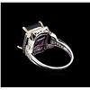 Image 3 : 14KT White Gold 5.07 ctw Amethyst and Diamond Ring