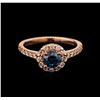 Image 2 : 1.12 ctw Blue Diamond Ring - 14KT Rose Gold