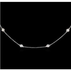 14KT White Gold 0.99 ctw Diamond Necklace