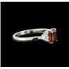 Image 1 : 1.59 ctw Fancy Orange Diamond Ring - 14KT White Gold