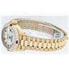 Image 9 : Rolex Ladies 18K Yellow Gold MOP Ruby President Wristwatch With Rolex Box & Appr
