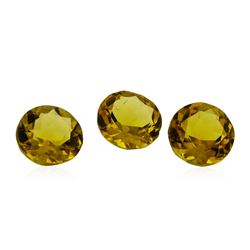 2.28 ctw.Natural Round Cut Citrine Quartz Parcel of Three