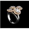Image 4 : 1.56 ctw Diamond Ring - 14KT Rose and White Gold