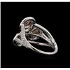 Image 3 : 2.07 ctw Morganite and Diamond Ring - 14KT White Gold