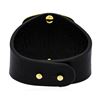 Image 3 : Leather Strap Bracelet - Rhodium Plated