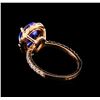 Image 3 : 14KT Rose Gold 2.77 ctw Tanzanite and Diamond Ring