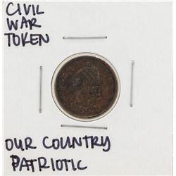 1863 Civil War Patriotic Token Our Country