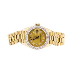 Rolex 0.40 ctw Diamond President Wristwatch  - 18KT Yellow Gold