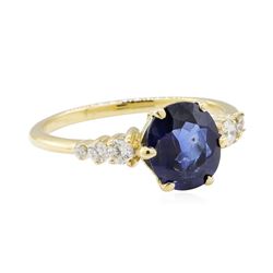 2.03 ctw Sapphire and Diamond Ring - 14KT Yellow Gold