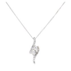 0.25 ctw Diamond "Ever Us" Pendant with Chain - 14KT White Gold