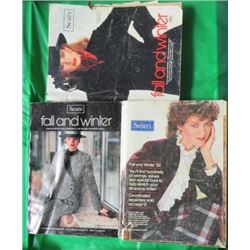 LOT OF 3 SEARS FALL AND WINTER CATALOGUES (1982-1983-1984)