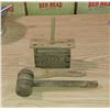 Image 1 : BUTTER PRESS, WOODEN SPOON AND WOODEN MALLET