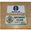 Image 1 : NEW HOLLAND AND OPTIMIST CLUB LICENSE PLATES