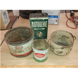 LOT OF ASSORTED TINS (RUSTED)