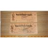 Image 1 : TWO IMPERIAL BANK OF CANADA BANK DRAFTS (1936 & 1937)