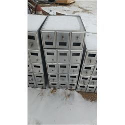 KEYED MAILBOXES (12" X 14" X 28")