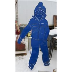 METAL FIGURE SKATING GIRL (YARD ART) *30" X 69*