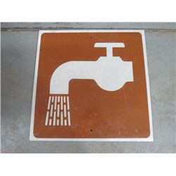 SASKATCHEWAN HIGHWAYS SIGN (WATER) *23.5" X 23.5"*