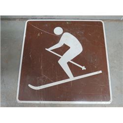 SASKATCHEWAN HIGHWAY SIGN (SKIING) *29.5" X 29.5"*