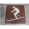 Image 1 : SASKATCHEWAN HIGHWAY SIGN (SKIING) *29.5" X 29.5"*