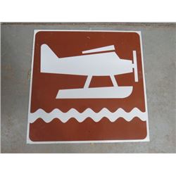 SASKATCHEWAN HIGHWAYS SIGN (FLOAT PLANE) *23.5" X 23.5"*