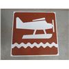 Image 1 : SASKATCHEWAN HIGHWAYS SIGN (FLOAT PLANE) *23.5" X 23.5"*