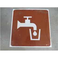 SASKATCHEWAN HIGHWAYS SIGN (WATER) *23.5" X 23.5"*