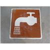 Image 1 : SASKATCHEWAN HIGHWAYS SIGN (WATER) *23.5" X 23.5"*