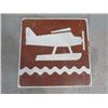 Image 1 : SASKATCHEWAN HIGHWAYS SIGN (FLOAT PLANE) *23.5" X 23.5"*