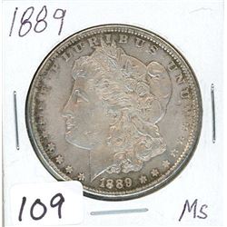 ONE DOLLAR COIN (USA) *1889* (MORGAN) *SILVER*