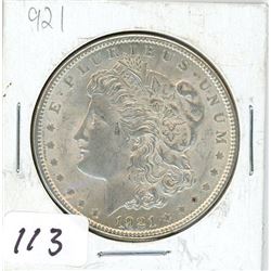 ONE DOLLAR COIN (USA) *1921* (MORGAN) *SILVER*