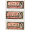 Image 1 : 3-TWO DOLLAR BILLS (CANADA) *1954*