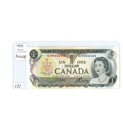 ONE DOLLAR BILL (CANADA) *1973* (RADAR NOTE)