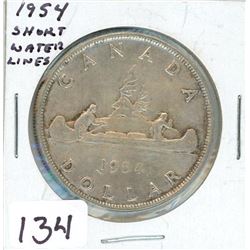 ONE DOLLAR COIN (CANADA) *1954-SWL* (SILVER)