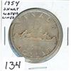 Image 1 : ONE DOLLAR COIN (CANADA) *1954-SWL* (SILVER)