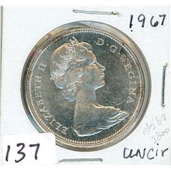 ONE DOLLAR COIN (CANADA) *1967* (SILVER)