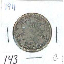 FIFTY CENT COIN (CANADA) *1911* (SILVER)