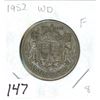 Image 1 : FIFTY CENT COIN (CANADA) *1952-WIDE DATE* (SILVER)