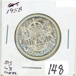 FIFTY CENT COIN (CANADA) *1958* (SILVER)