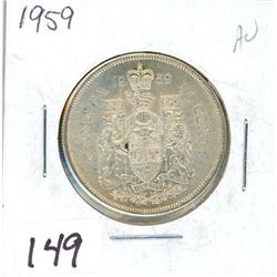 FIFTY CENT COIN (CANADA) *1959* (SILVER)