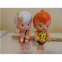 VINTAGE 6" PEBBLES AND BAMM BAMM TOYS