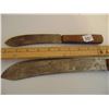 Image 3 : TWO OLD WOODEN HANDLED KNIVES (NO MARKINGS)