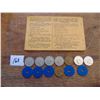 Image 2 : WW2 WAR PERIOD NICKLES, RATION BOOK AND TOKENS